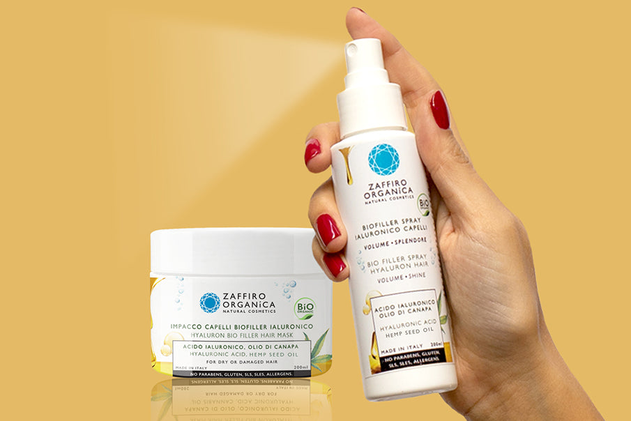 Mascarilla y Spray Biofiller con Ácido Hialurónico.